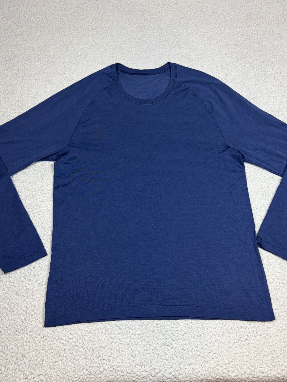 Lululemon Shirt Mens Medium Blue Long Sleeve Stretch Performance Wear Athletic